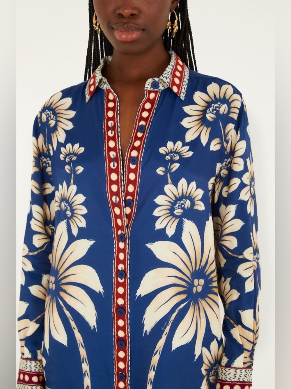 Farm Rio: Blue Luna Collared Lenzing
Ecovero Viscose Pajama Shirt - Picture 5 of 10